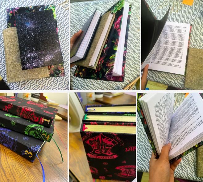 Several hand-bound books